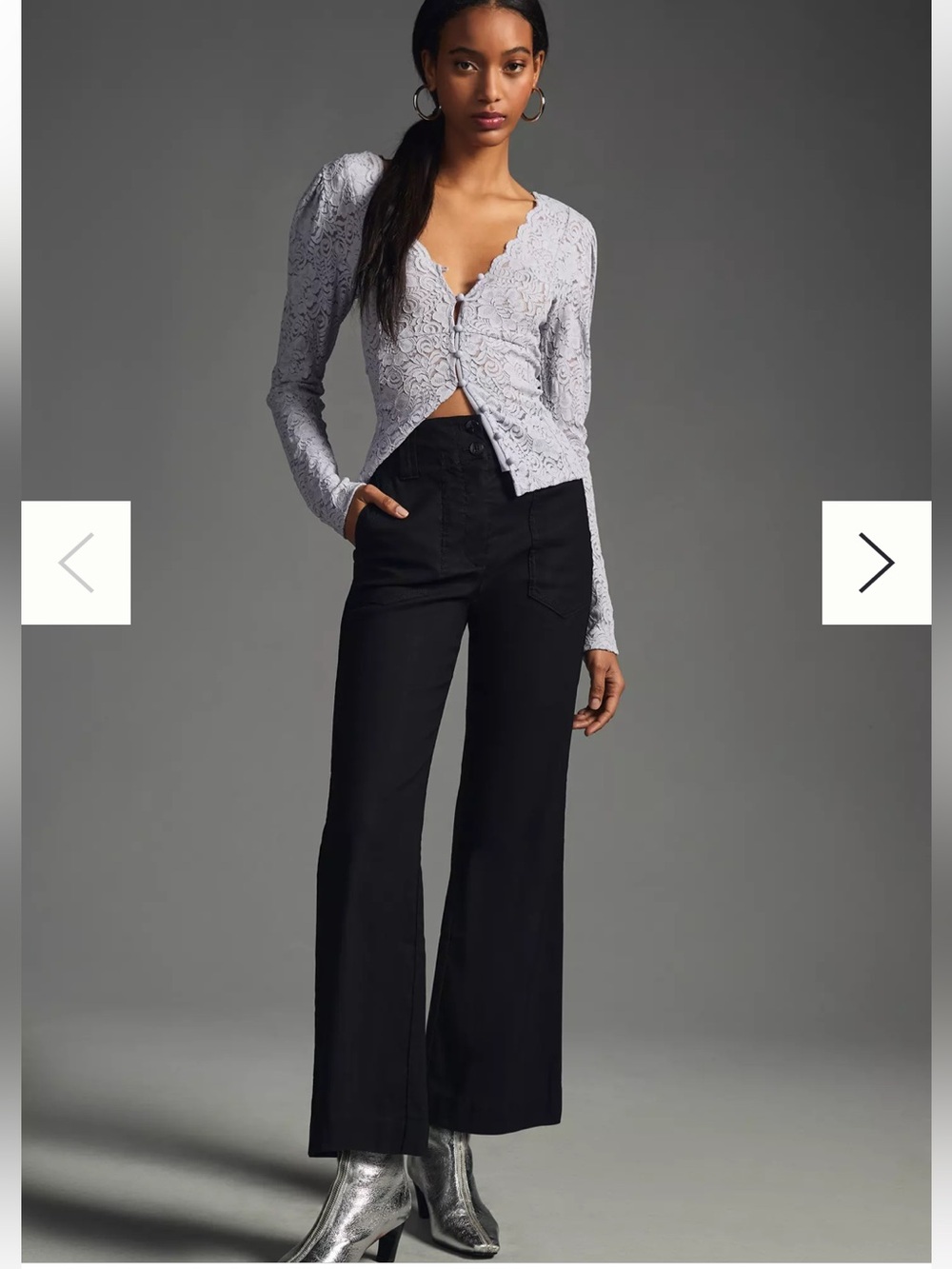 Naomi Cropped Wide-Leg Flare Pants by Maeve